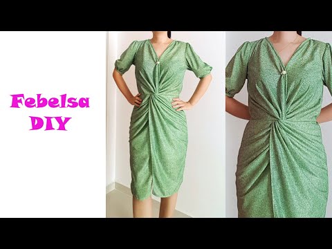 Video V022 DIY Twist Knot Front Dress (version 2) overlap... - youtube
