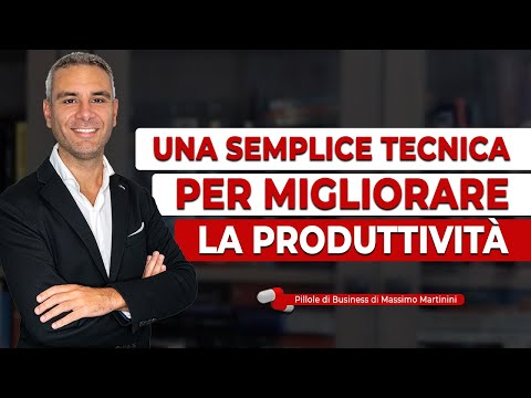 Una semplice tecnica per migliorare LA PRODUTTIVITÀ