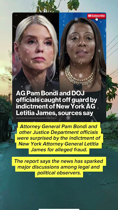 Pam Bondi and DOJ s Shocked by Letitia James’ Indictment #breakingnews #viralnews #PamBondi