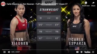 Yan Xiaonan Vs Carla Esparza l Full Fight Highlights