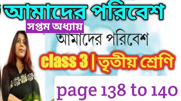 class 3 poribesh/পরিবেশ তৃতীয় শ্রেণীর /page 138 to 140/third unit test preparation/ class 3