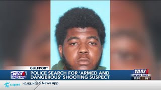 Gulfport police continue search for 'armed and dangerous' suspect in drive-by shooting