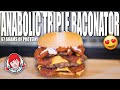 ANABOLIC TRIPLE BACONATOR | The BEST & BIGGEST Anabolic Burger! | High Protein Wendy's Recipe