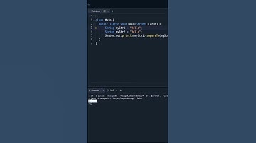 compareTo() Method in Java #shorts