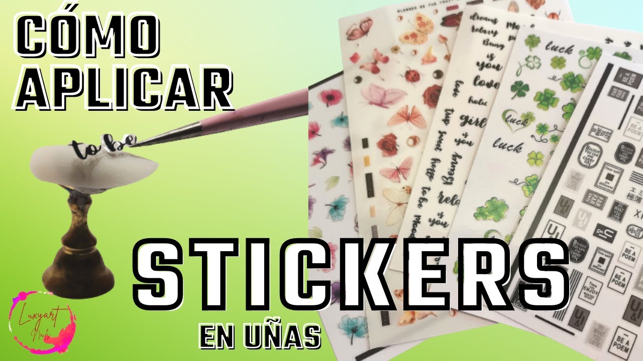 CÓMO APLICAR STICKERS en UÑAS TÉCNICA QUE REALMENTE FUNCIONA | STICKERS en UÑAS |PEGATINAS en UÑAS