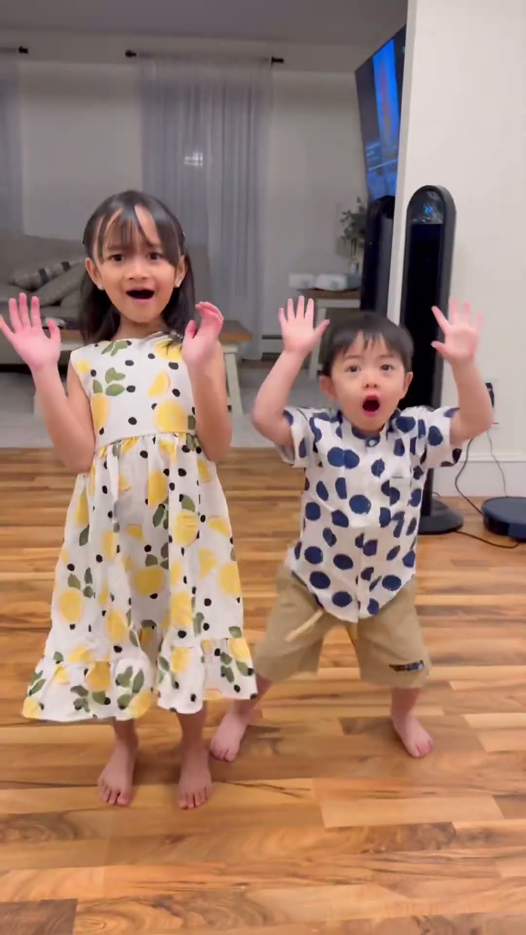 Matching outfit for baby brother and sister ??❤️????