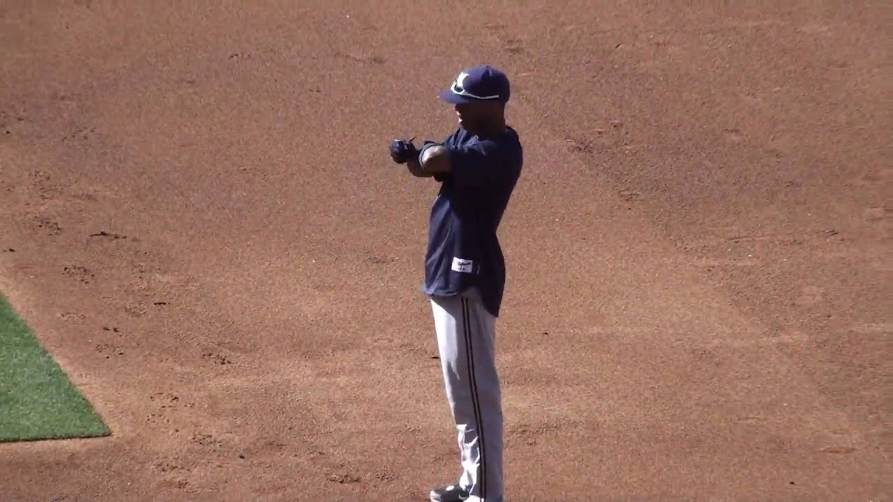 Alcides Escobar of the Milwaukee Brewers YouTube