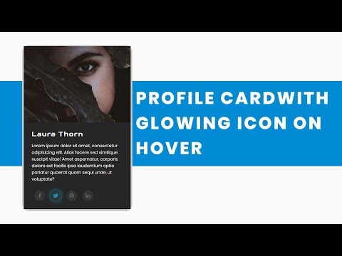 Profile Card with glowing Icon hover Effect | CSS3 Animation Snippets