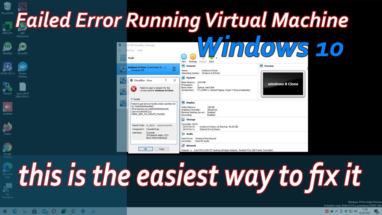 Failed to create virtual environment. Verr_access_denied virtualbox windows.