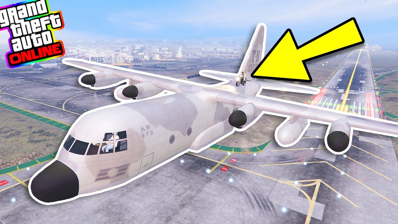 Gta 5 ITA - Atterrare sopra un aereo con la moto volante!! - W/lyon and SpJockey giochi uniti