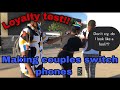 Making couples switch phones 🥳 (South African🇿🇦 edition loyalty test) | public interview