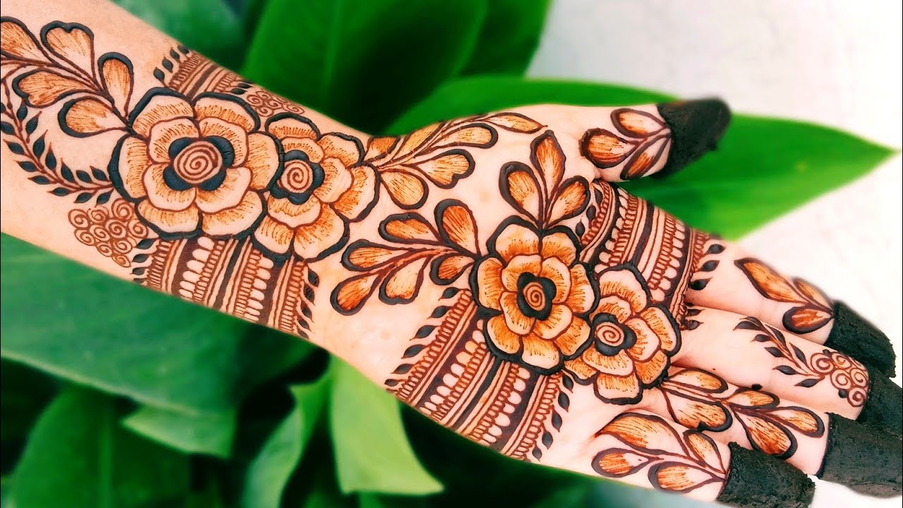 10 Easy Flower /Mehndi Designs for Front Hands