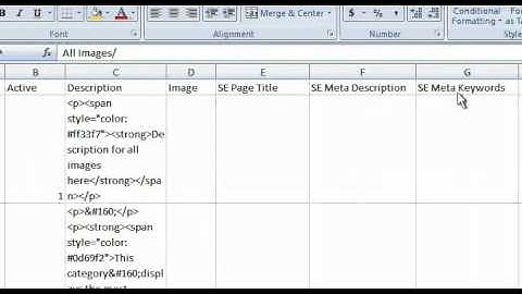 Importing Categories Advanced Gallery - Websiteforge Ecommerce Website