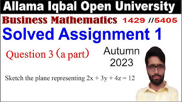1429 code solved assignment 1 question 3 a part Autumn 2023 | Sketch the plane representing