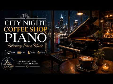 ☕ City Night Coffee Shop Piano | Relaxing Music for Sleep, Study & Deep Relaxation