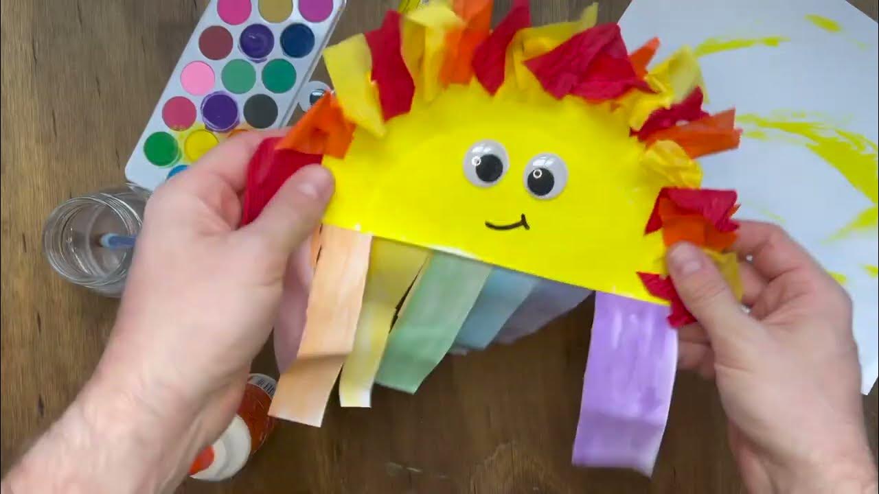 How to Make Easy Paper Plate Sun and Rainbows / Easy Crafts for Kids / Paper Plate Crafts YouTube