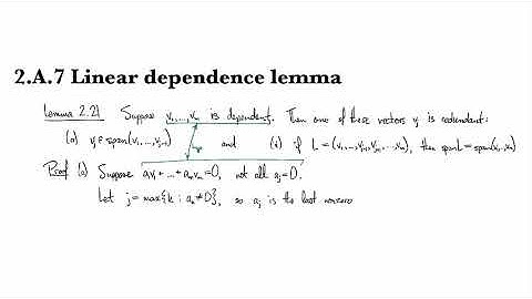 2.A.7 Linear dependence lemma