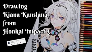 Drawing Kiana Kanslana dari Honkai Impact 3 | Cara Menggambar Anime