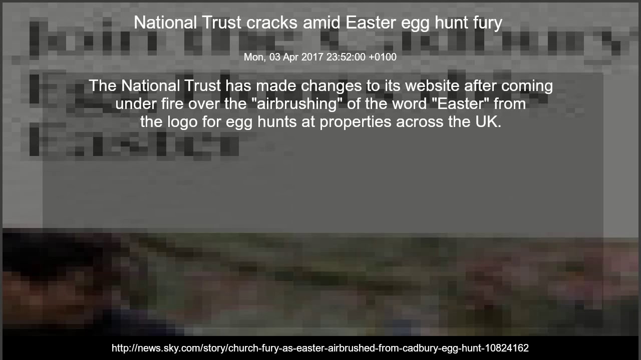 Us News National Trust Cracks Amid Easter Egg Hunt Fury