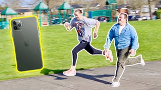 Beat Me In A Race, You Win An iPhone 11 vs Random People!