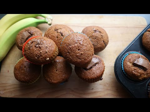 Video: Jemný Dezert: čokoládové Banánové Muffiny. Recept S Fotografií