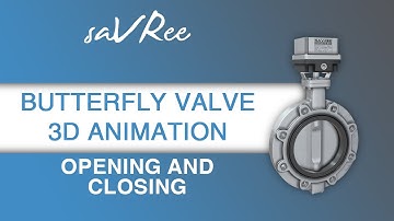 Butterfly Valve 3D Animation - Opening and Closing