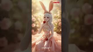 Enchanted Bunny Princess ✨👑🌸 | Fantasy Aesthetic World 🐇💫 #shortsviral#fantasy #bunnyprincess#cute