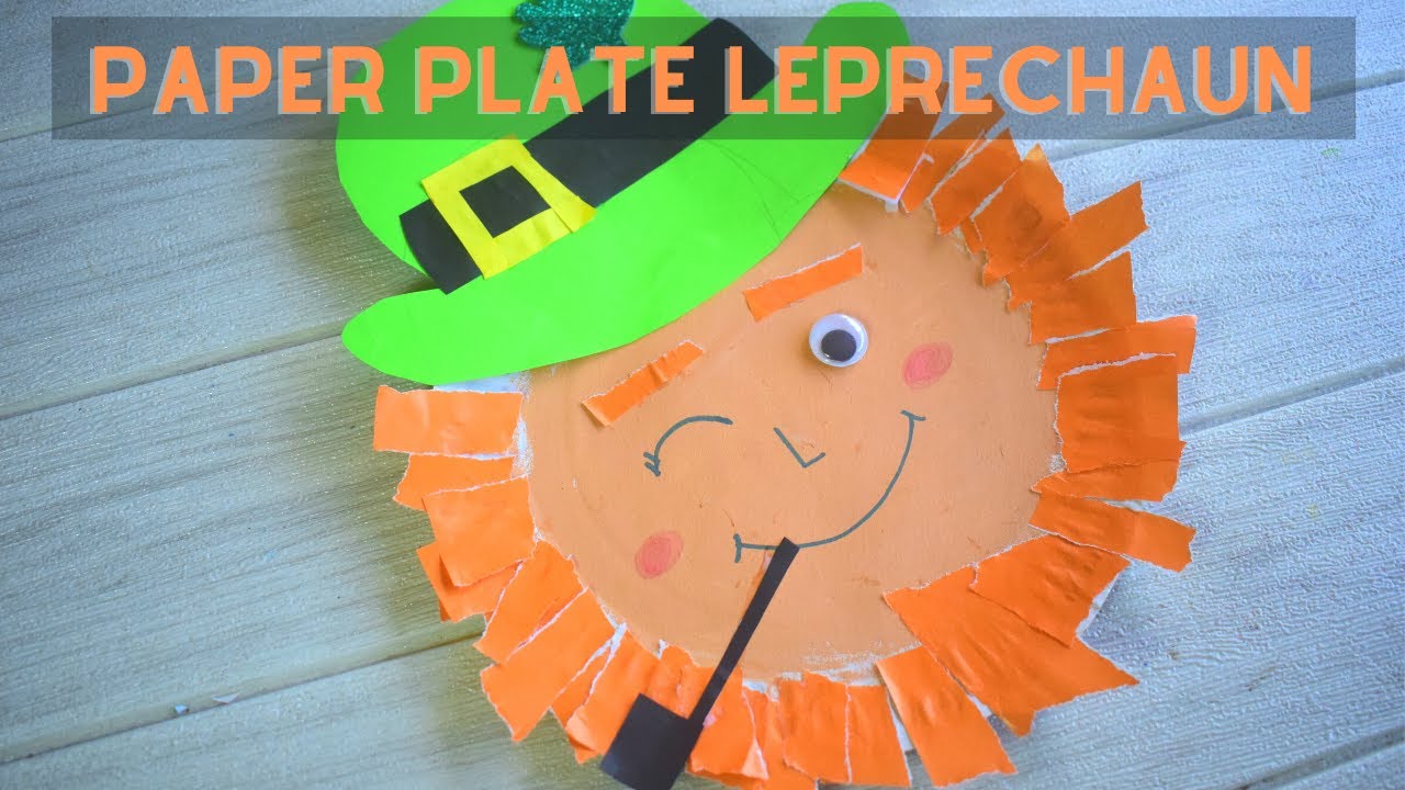 Paper Plate Leprechaun Craft Idea for St Patricks Day YouTube