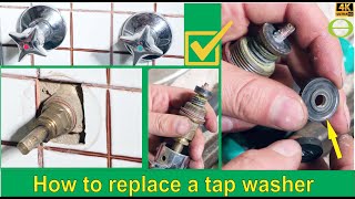 How to replace a tap washer in a wall mounted tap  kitchen / shower