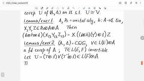 A. Yu. Pirkovskii. C*-algebras and compact quantum groups. Lecture 18. May 20, 2021