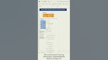 how to exclude fields from slicers in excel