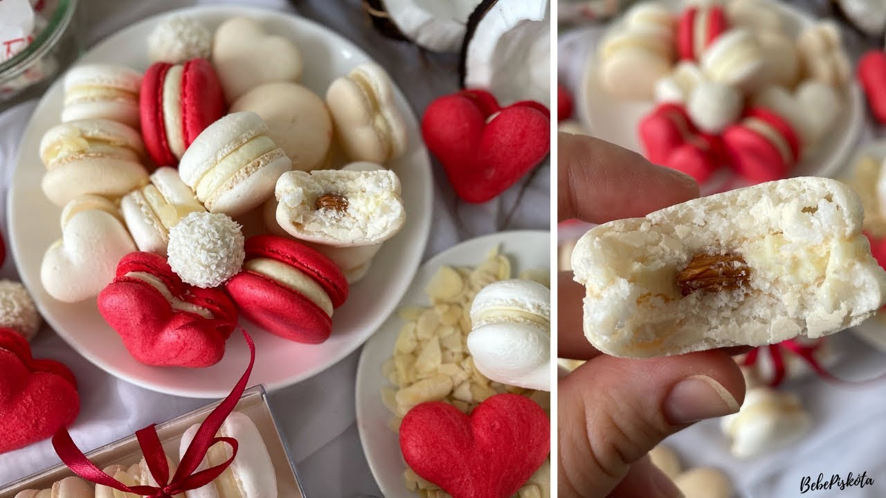 RAFFAELLON 🥥♥️ - Macaron kókuszból! - szív forma - BebePiskóta