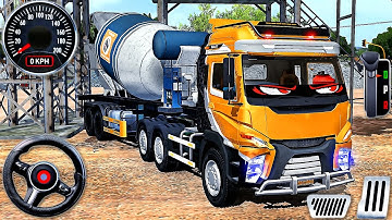 Dump Truck Hino 500 Driving in India - Cement Truck Driver Indonesia Simulator - Android GamePlay #2