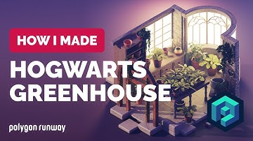 Hogwarts Greenhouse in Blender 3.3 - 3D Modeling Process | Polygon Runway