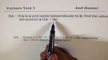 Unit 8 Vectors Dot Product Test 1 IB MHF4U 2017 MCV4U TEST - EDEXCEL - GCSE