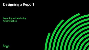 Sage CRM: Designing a report