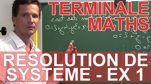 Résolution de système : Ex 1 - MATHS - TS - Les Bons Profs
