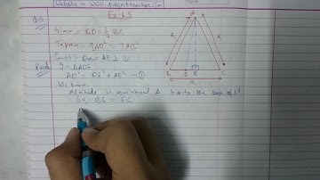 Chapter 6 Exercise 6.5 (Q15) class 10 || Triangles || Math tutor