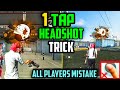 One Tap Headshot Trick In Free Fire | Auto Headshot Top 4 Latest Tricks | Garena Free Fire