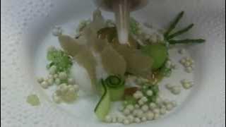 Bau prepares a dish at Victor's Gourmet-Restaurant Schloss Berg