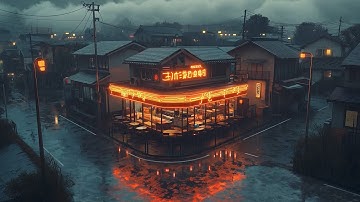 1980s & 90s Lofi Beats to cozy up for a Productive Night 🌧️ Rainy Days in Tokyo Coffee Shop | Mix
