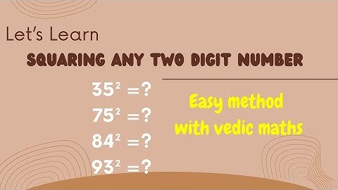 Master Squaring Two-Digit Number With Vedic Math (English)