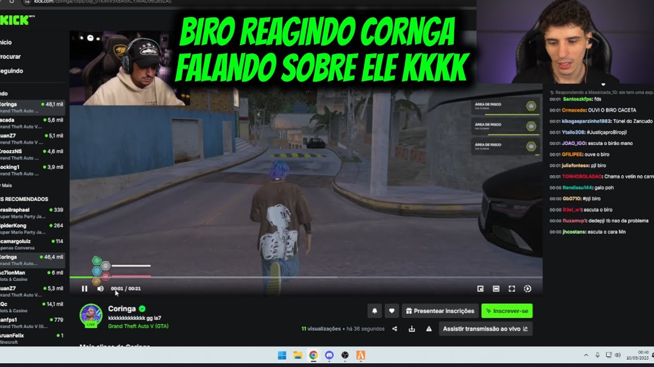BIRO REAGINDO CORINGA  FALANDO SOBRE ELE KKKK