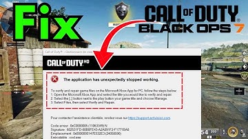 How to Fix COD Black ops 7 crashing error code 0xc0000005 cod.exe