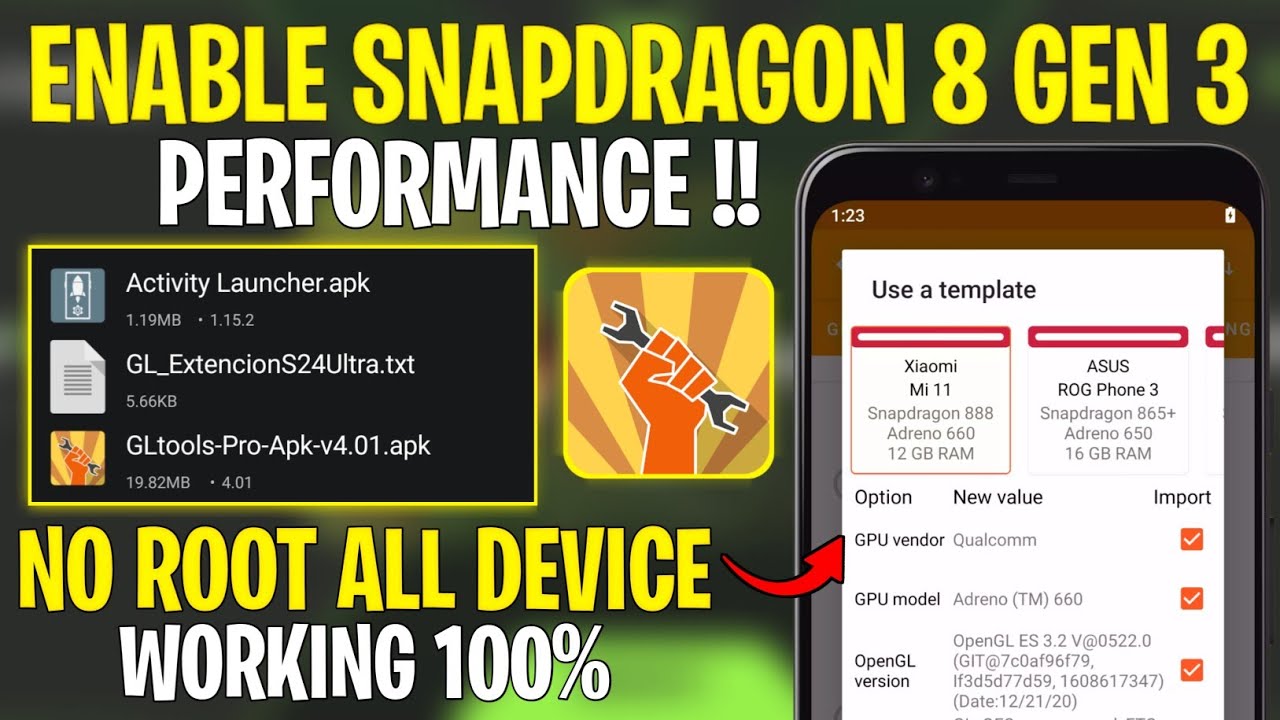 Enable Snapdragon 8 Gen 3 Performance On Any Android Device !! No Root ...