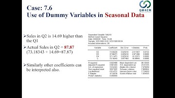 Week8: Lecture 16 (Dummy Variables for Seasonal Variations)