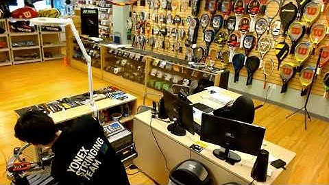 Time Lapse: How to String a Dunlop CX 400 Tour Tennis Racquet Eva Sekarak