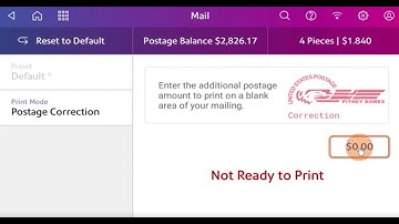 SendPro® C Series - Fixing Incorrect Postage