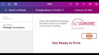 Celebrity SendPro® C Series - Fixing Incorrect Postage Wealth