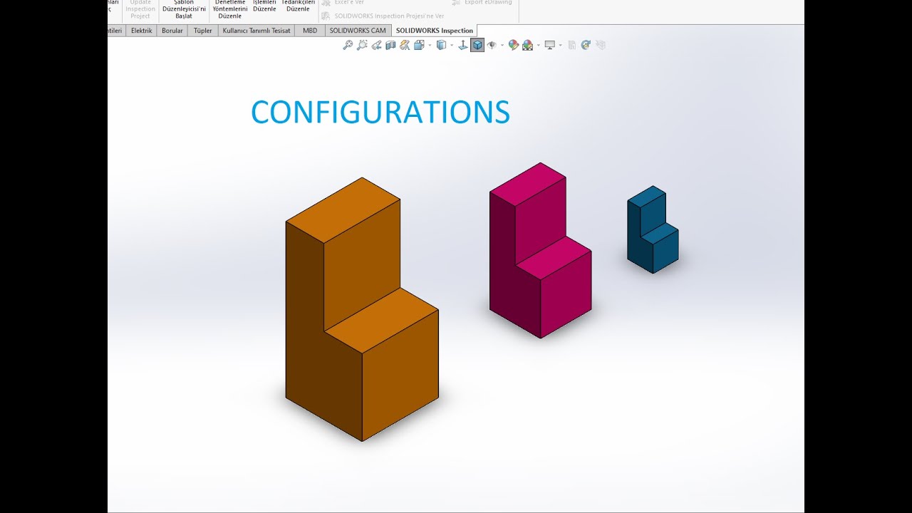 Solidworks Configurations - Konfigürasyon - YouTube